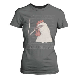 Fried Chicken 420 T Shirt For Women Funny Weed Stoner Cannabis TS10 Dark Heather Print Your Wear