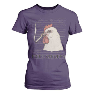Fried Chicken 420 T Shirt For Women Funny Weed Stoner Cannabis TS10 Purple Print Your Wear