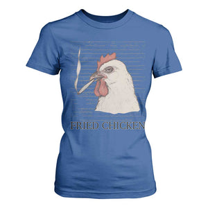 Fried Chicken 420 T Shirt For Women Funny Weed Stoner Cannabis TS10 Royal Blue Print Your Wear