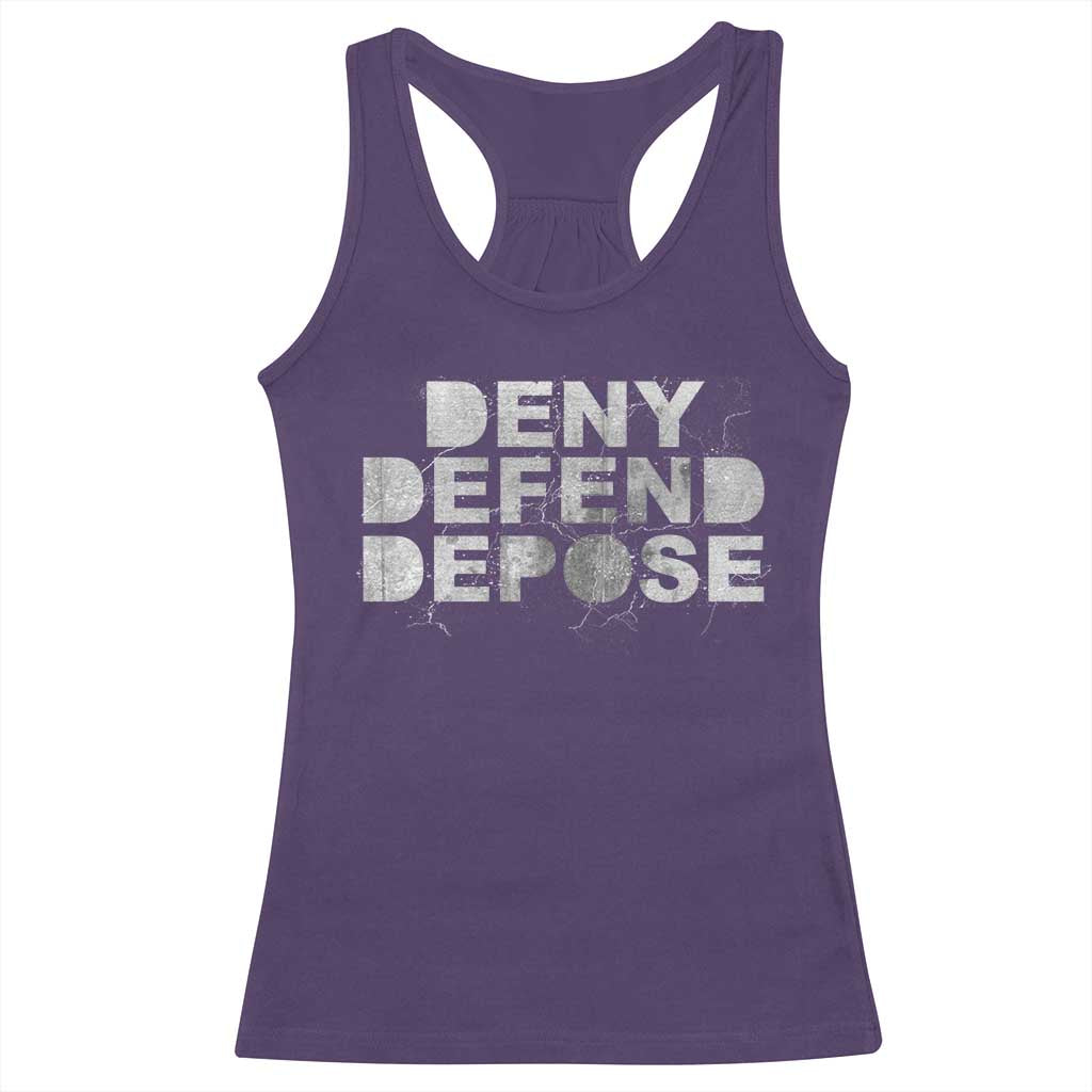 Deny Defend Depose Racerback Tank Top Unisex Classic TS10 Purple Print Your Wear