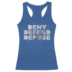 Deny Defend Depose Racerback Tank Top Unisex Classic TS10 Royal Blue Print Your Wear