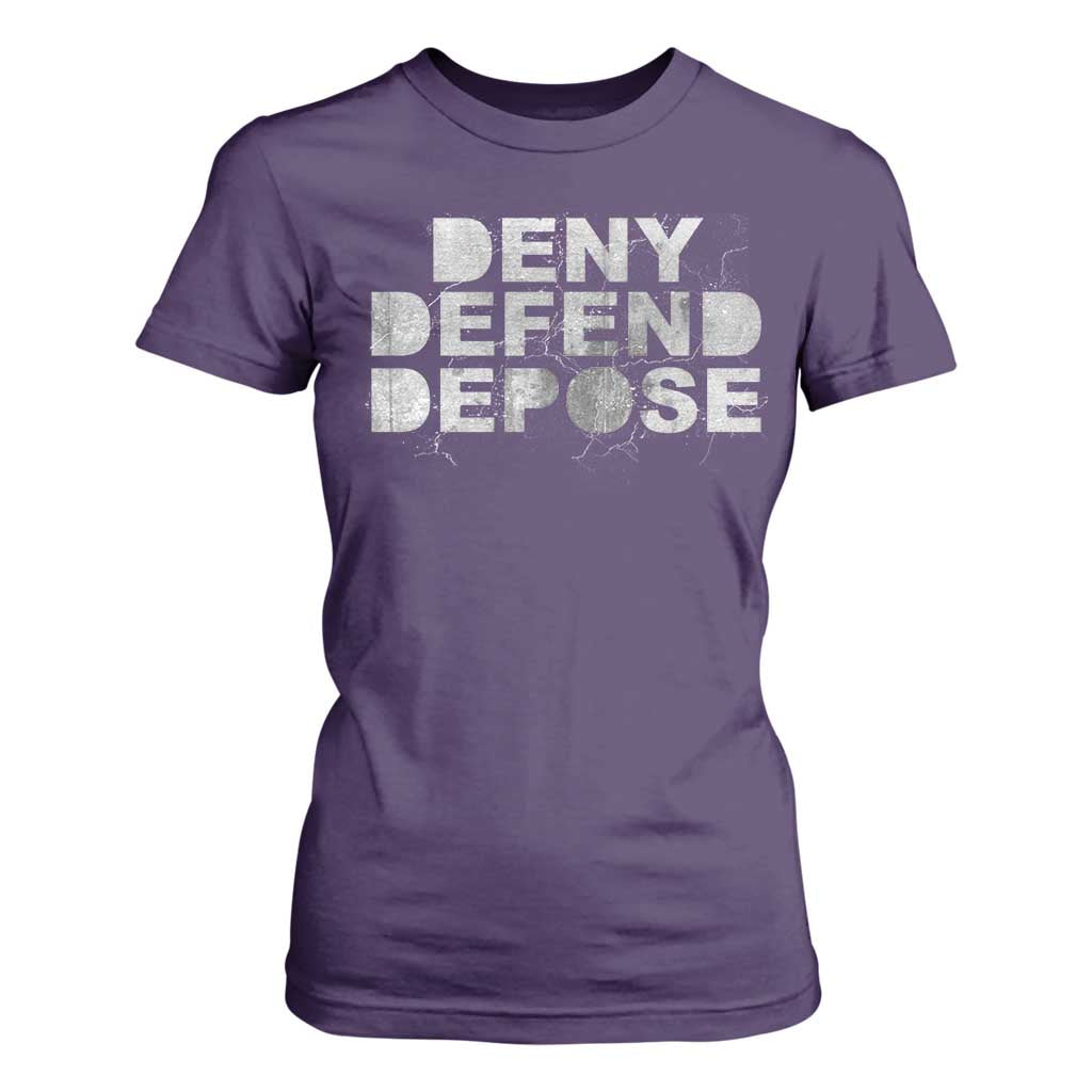 Deny Defend Depose T Shirt For Women Unisex Classic TS10 Purple Print Your Wear