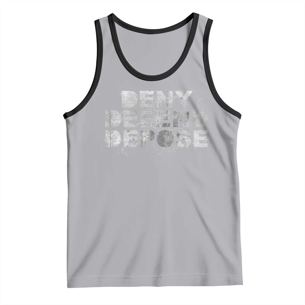 Deny Defend Depose Tank Top Unisex Classic TS10 Athletic Heather Black Print Your Wear