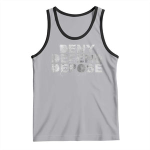 Deny Defend Depose Tank Top Unisex Classic TS10 Athletic Heather Black Print Your Wear