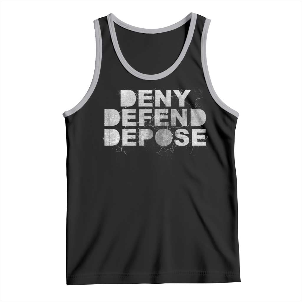Deny Defend Depose Tank Top Unisex Classic TS10 Black Athletic Heather Print Your Wear