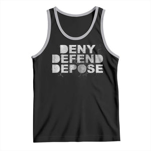 Deny Defend Depose Tank Top Unisex Classic TS10 Black Athletic Heather Print Your Wear