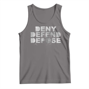 Deny Defend Depose Tank Top Unisex Classic TS10 Deep Heather Print Your Wear