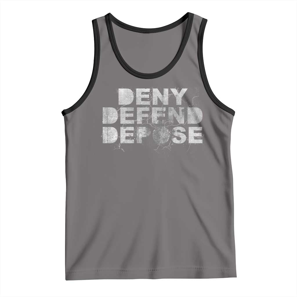 Deny Defend Depose Tank Top Unisex Classic TS10 Deep Heather Black Print Your Wear