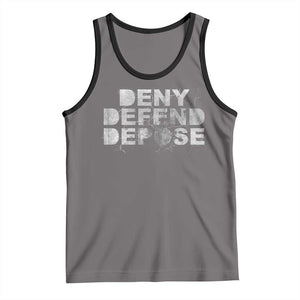 Deny Defend Depose Tank Top Unisex Classic TS10 Deep Heather Black Print Your Wear