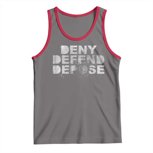 Deny Defend Depose Tank Top Unisex Classic TS10 Deep Heather Red Print Your Wear
