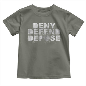 Deny Defend Depose Toddler T Shirt Unisex Classic TS10 Military Green Print Your Wear