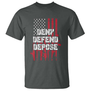 Deny Defend Depose T Shirt Guns American Flag TS10 Dark Heather Print Your Wear