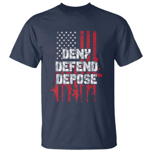 Deny Defend Depose T Shirt Guns American Flag TS10 Navy Print Your Wear
