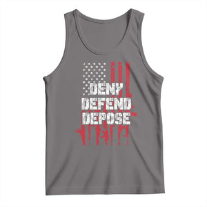 Deny Defend Depose Tank Top Guns American Flag TS10 Deep Heather Print Your Wear