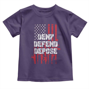 Deny Defend Depose Toddler T Shirt Guns American Flag TS10 Purple Print Your Wear
