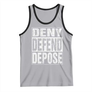 Deny Defend Depose Tank Top Healthcare TS10 Athletic Heather Black Print Your Wear