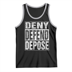 Deny Defend Depose Tank Top Healthcare TS10 Black Athletic Heather Print Your Wear