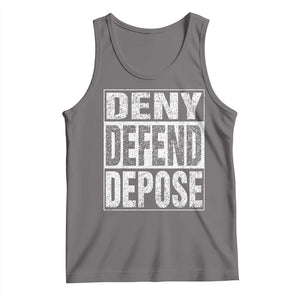 Deny Defend Depose Tank Top Healthcare TS10 Deep Heather Print Your Wear
