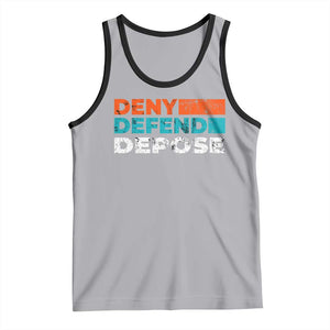 Deny Defend Depose Tank Top Vintage Retro TS10 Athletic Heather Black Print Your Wear