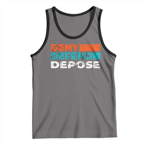 Deny Defend Depose Tank Top Vintage Retro TS10 Deep Heather Black Print Your Wear