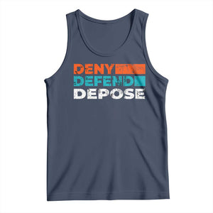 Deny Defend Depose Tank Top Vintage Retro TS10 Navy Print Your Wear