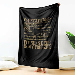 Deer Hunting Throw Blanket Im Into Fitness Fit Ness Deer Freezer Camo American Flag TS10 Print Your Wear