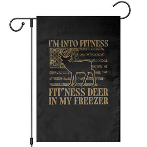 Deer Hunting Garden Flag Im Into Fitness Fit Ness Deer Freezer Camo American Flag TS10 Black Print Your Wear