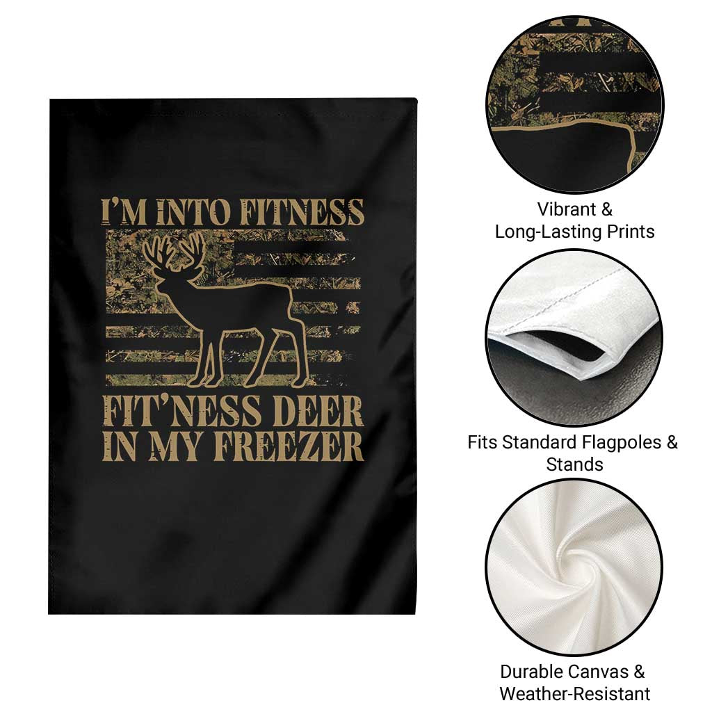 Deer Hunting Garden Flag Im Into Fitness Fit Ness Deer Freezer Camo American Flag TS10 Print Your Wear