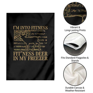 Deer Hunting Garden Flag Im Into Fitness Fit Ness Deer Freezer Camo American Flag TS10 Print Your Wear