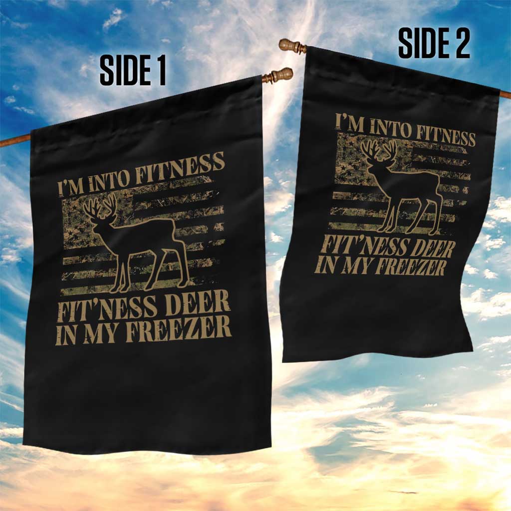 Deer Hunting Garden Flag Im Into Fitness Fit Ness Deer Freezer Camo American Flag TS10 Print Your Wear