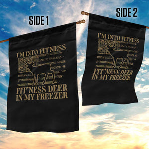 Deer Hunting Garden Flag Im Into Fitness Fit Ness Deer Freezer Camo American Flag TS10 Print Your Wear
