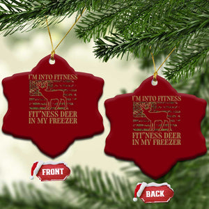 Deer Hunting Ceramic Ornament Im Into Fitness Fit Ness Deer Freezer Camo American Flag TS10 Print Your Wear