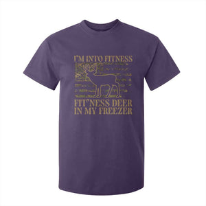 Deer Hunting T Shirt For Kid Im Into Fitness Fit Ness Deer Freezer Camo American Flag - Print Your Wear