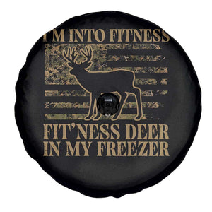 Deer Hunting Spare Tire Cover Im Into Fitness Fit Ness Deer Freezer Camo American Flag TS10 Print Your Wear