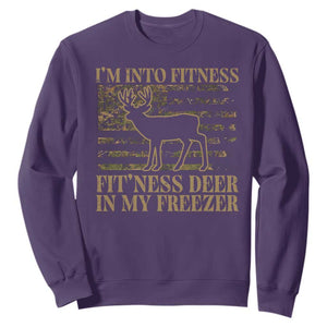 Deer Hunting Sweatshirt Im Into Fitness Fit Ness Deer Freezer Camo American Flag - Print Your Wear