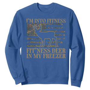 Deer Hunting Sweatshirt Im Into Fitness Fit Ness Deer Freezer Camo American Flag - Print Your Wear