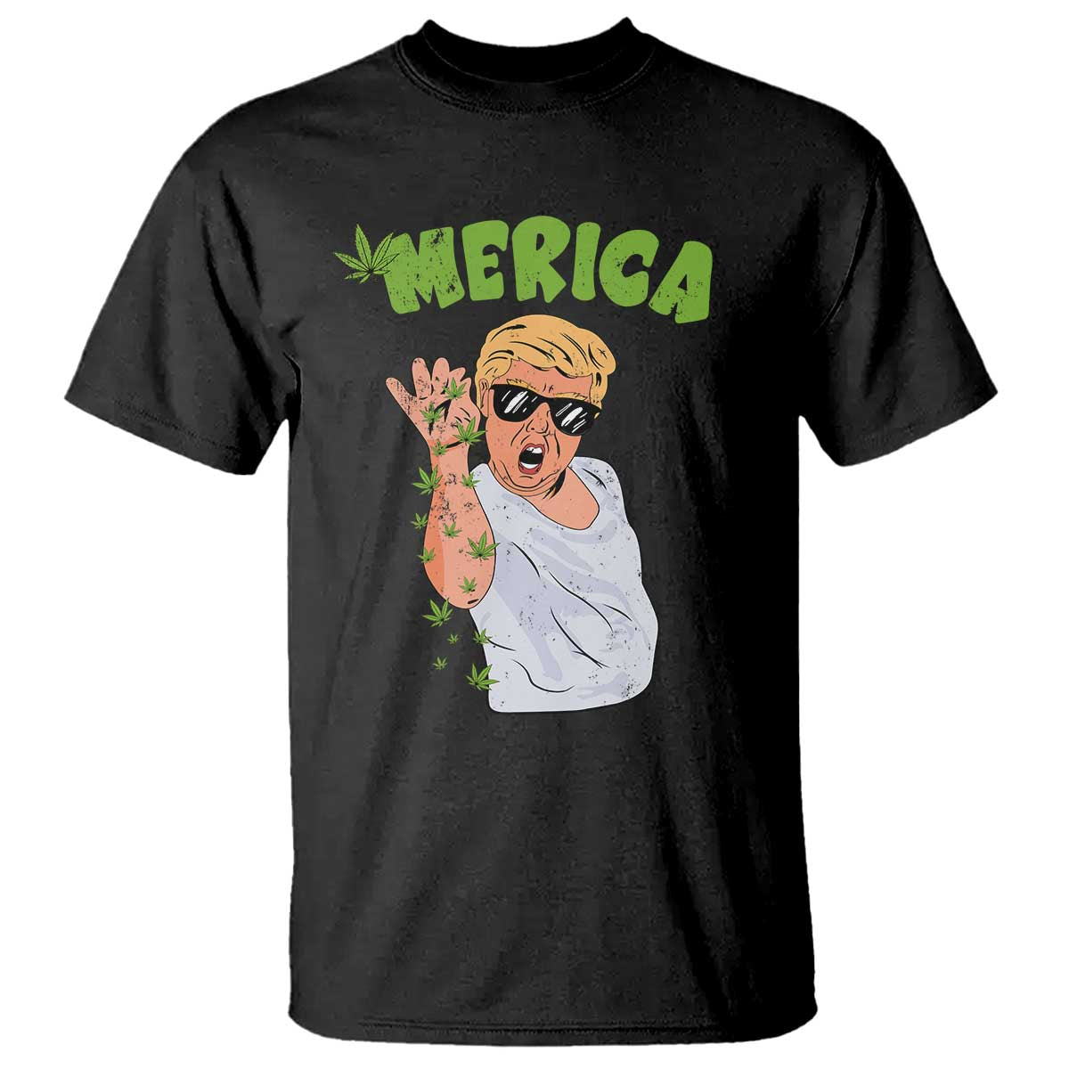 Trump Bae Smoking Weed Cannabis T Shirt Merica Funny Marijuana Bud Stoner 420 Gift TS10 Black Print Your Wear