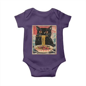 Japanese Ramen Baby Onesie Funny Graphic Tees Foodies Kawaii Cat Anime Gifts TS10 Purple Print Your Wear