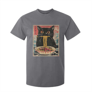 Japanese Ramen T Shirt For Kid Funny Graphic Tees Foodies Kawaii Cat Anime Gifts TS10 Charcoal Print Your Wear