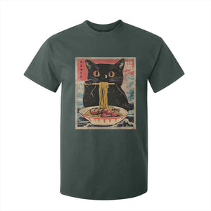 Japanese Ramen T Shirt For Kid Funny Graphic Tees Foodies Kawaii Cat Anime Gifts TS10 Dark Forest Green Print Your Wear