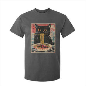 Japanese Ramen T Shirt For Kid Funny Graphic Tees Foodies Kawaii Cat Anime Gifts TS10 Dark Heather Print Your Wear