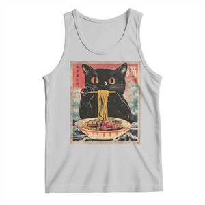 Japanese Ramen Tank Top Funny Graphic Tees Foodies Kawaii Cat Anime Gifts TS10 Ash Print Your Wear