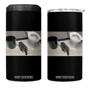 Funny Drunk Raccoon 4 in 1 Can Cooler Tumbler Vintage Liquor Store Trash Panda Memes TS10 One Size: 16 oz Black Print Your Wear