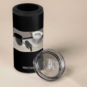 Funny Drunk Raccoon 4 in 1 Can Cooler Tumbler Vintage Liquor Store Trash Panda Memes TS10 Print Your Wear