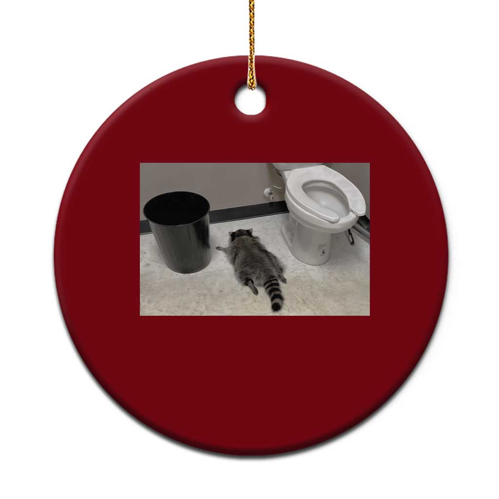 Funny Drunk Raccoon Ceramic Ornament Vintage Liquor Store Trash Panda Memes TS10 1pc Red Print Your Wear