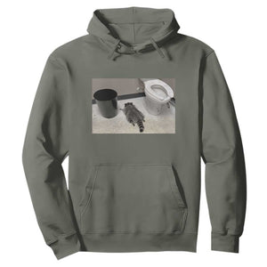Funny Drunk Raccoon Hoodie Vintage Liquor Store Trash Panda Memes TS10 Military Green Print Your Wear