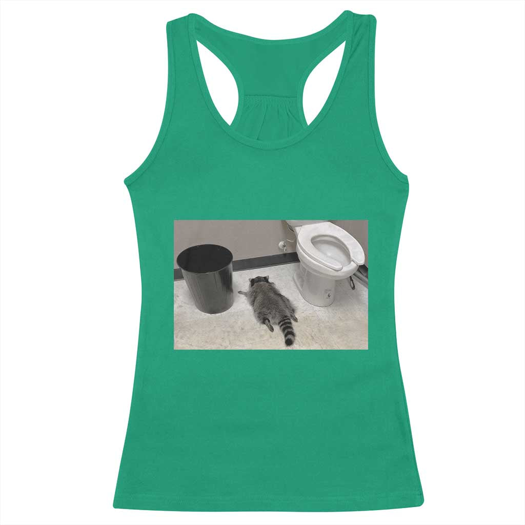 Funny Drunk Raccoon Racerback Tank Top Vintage Liquor Store Trash Panda Memes TS10 Irish Green Print Your Wear