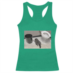 Funny Drunk Raccoon Racerback Tank Top Vintage Liquor Store Trash Panda Memes TS10 Irish Green Print Your Wear
