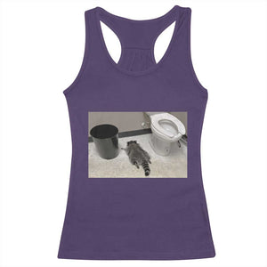 Funny Drunk Raccoon Racerback Tank Top Vintage Liquor Store Trash Panda Memes TS10 Purple Print Your Wear