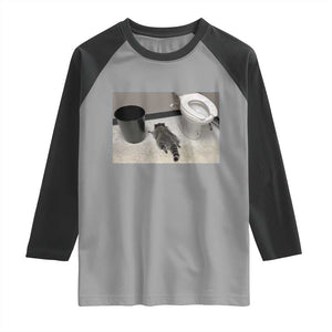 Funny Drunk Raccoon Raglan Shirt Vintage Liquor Store Trash Panda Memes TS10 Sport Gray Black Print Your Wear